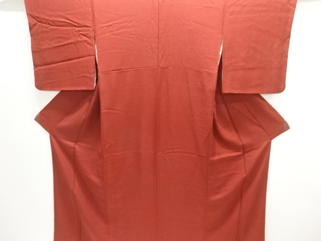 織柄色無地着物